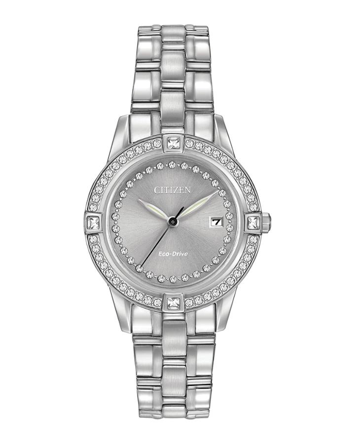 29mm Crystal Eco-drive Bracelet Watch