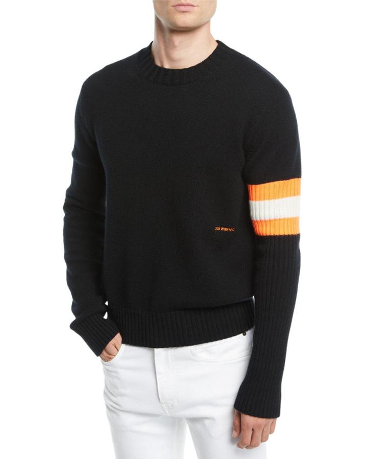 Men's Sleeve-striped Cashmere