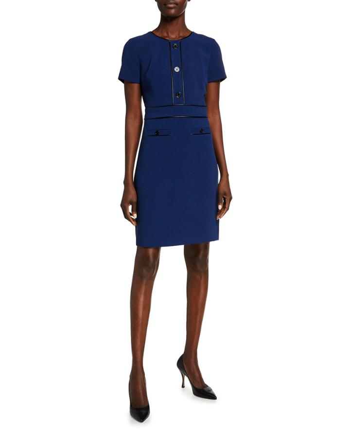 Sheath Dress With Tipping