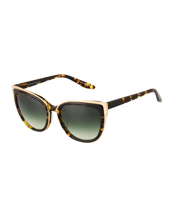 Winette Gradient Cat-eye Sunglasses, Havana