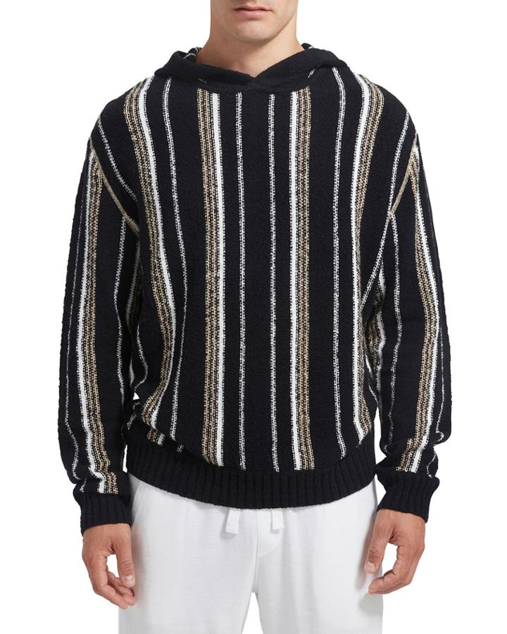 Men's Vertical Striped Pullover Hoodie