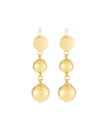 Hammered Double-drop Earrings