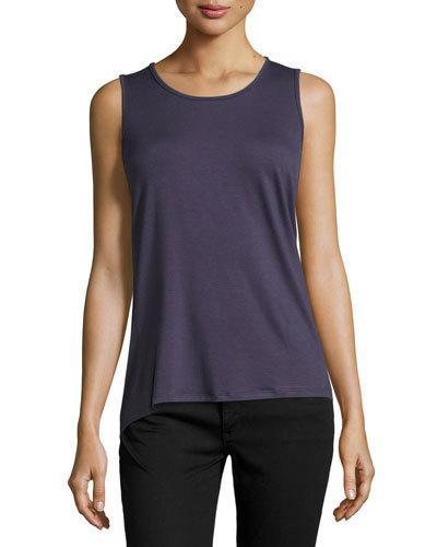 High-low Tank W/flyaway Crochet Back