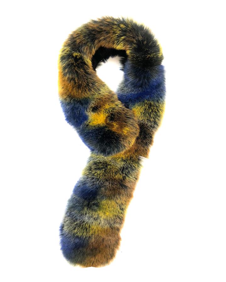 Multicolored Faux Fur Boa