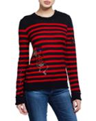 Delly Striped Embellished Cashmere