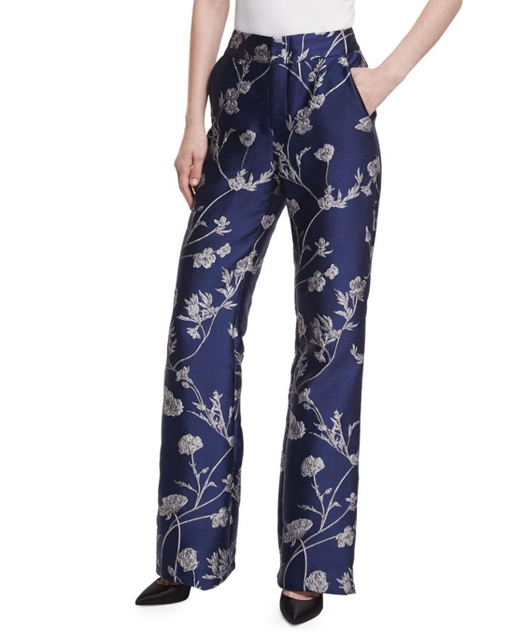 Arina Metallic Jacquard Pants