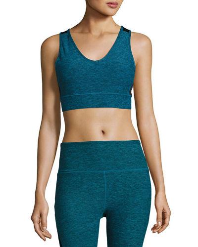 Solid V-neck Bra