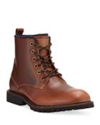 Men's Jaden Leather Lace-up Combat Boots, Cognac