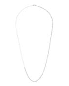 Long Vanity Chain Necklace In 14k White Gold,