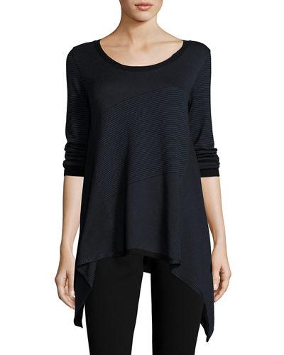 Asymmetric-hem Colorblock