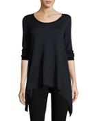 Asymmetric-hem Colorblock