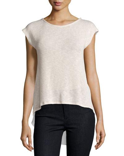 Chiffon-back High-low Tee