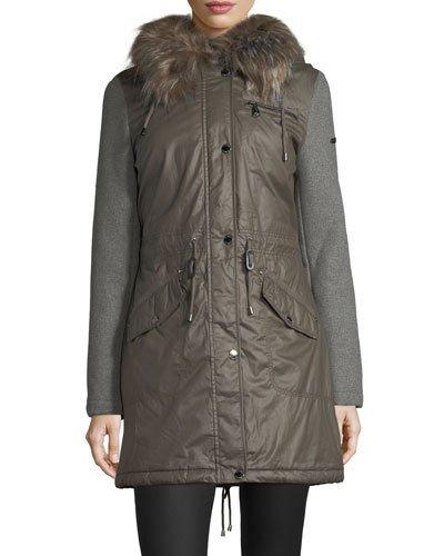 Quilted Mid-length Coat