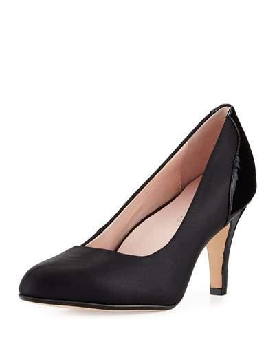 Teaneck Metallic Stretch Comfort Pump, Black