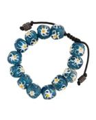 Multihued African Glass Beaded Bracelet
