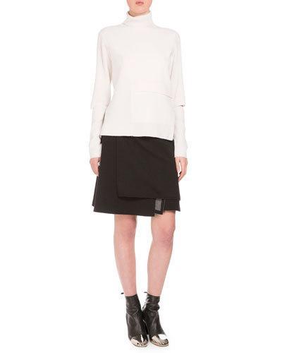 Turtleneck Sweater W/elbow Cutouts