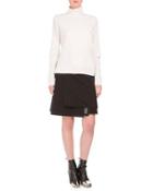 Turtleneck Sweater W/elbow Cutouts