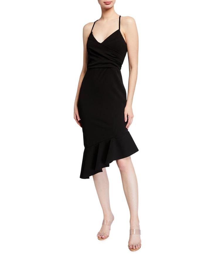Pleated Asymmetric Flounce