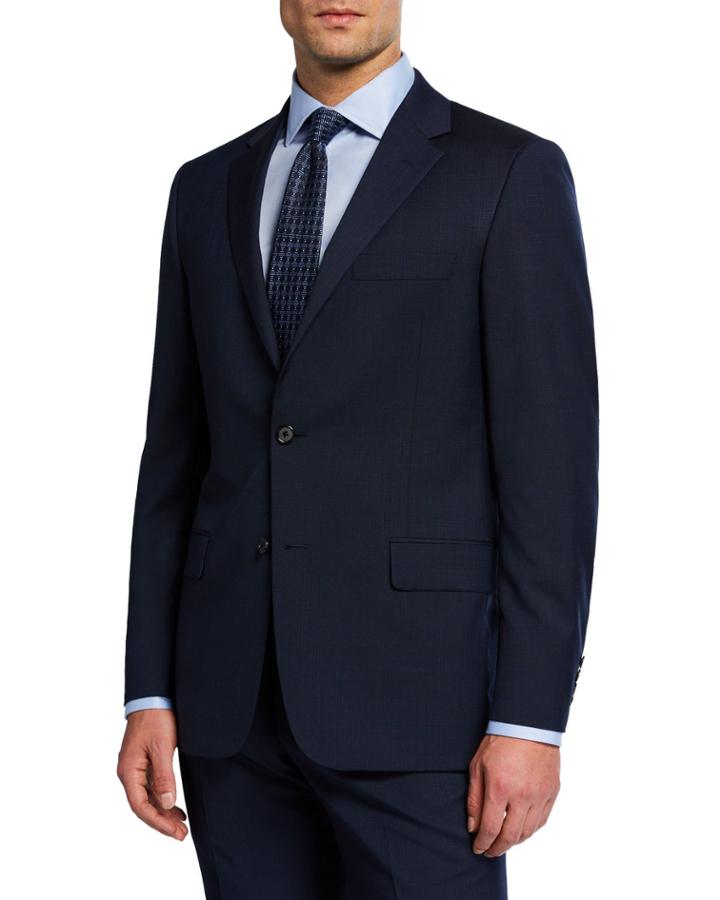 Men's Two-piece Sharkskin Wool