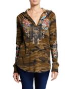 Plus Size Embroidered Cotton Thermal