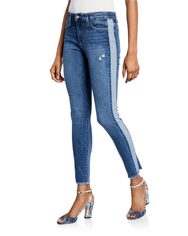 Mid-rise Skinny Ankle Frayed Side