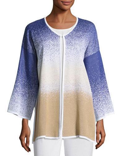 3/4-sleeve Printed Jacket,