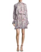 Shelli Floral-print Silk-metallic