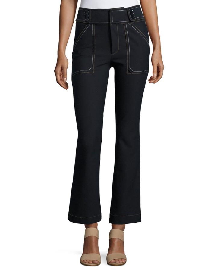 Utility Cropped Flare Trouser