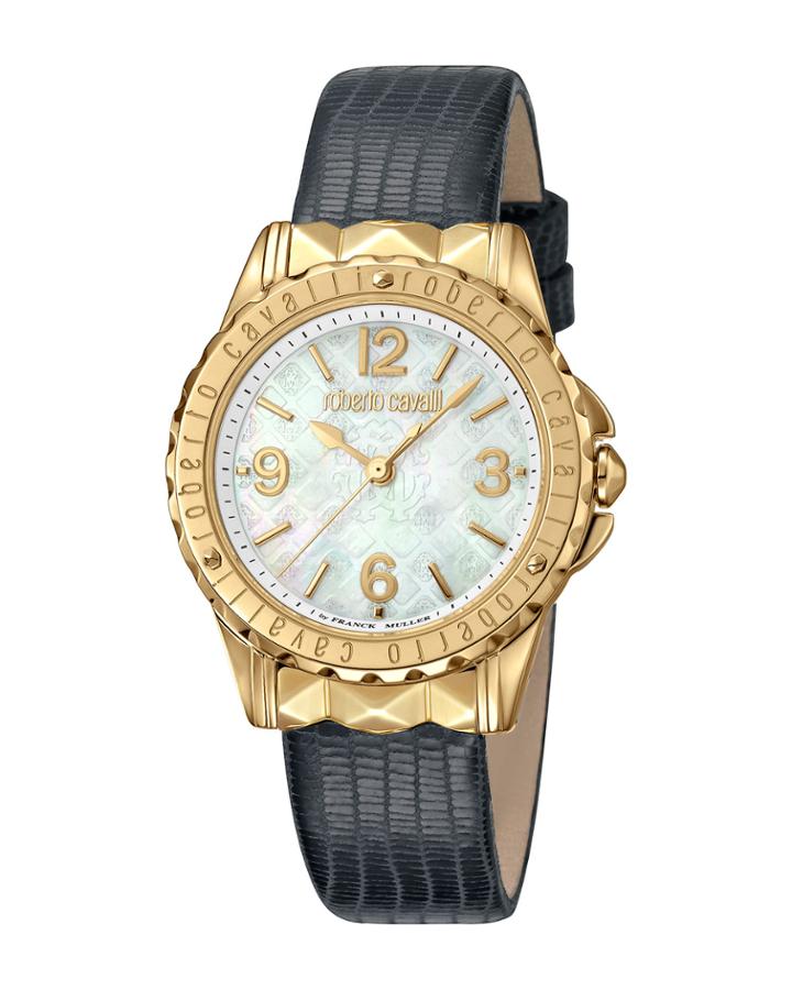 34mm Pyramid-lug Watch W/ Logo Dial, Black