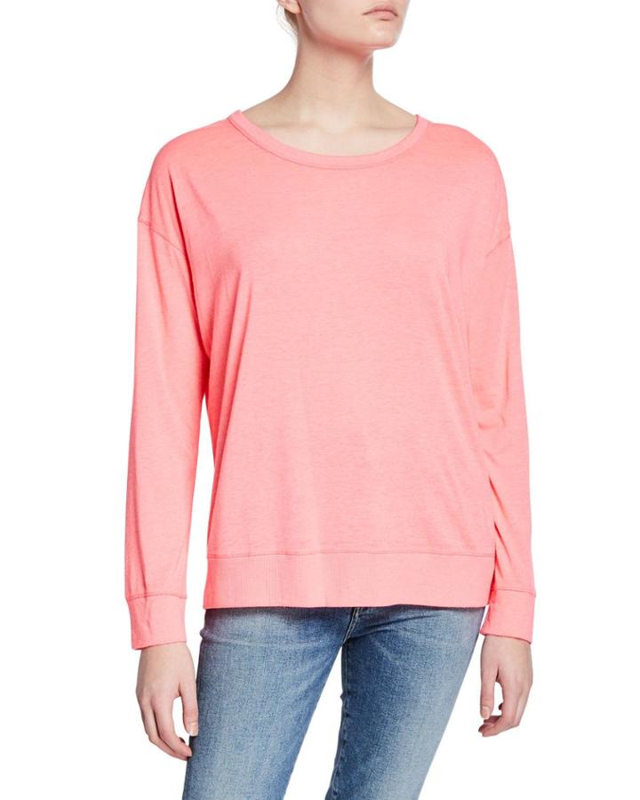 Lace-up Back Long-sleeve Tee