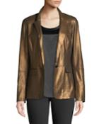 Lyndon Misted Metallic Suede Blazer Jacket
