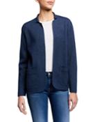 Wool Blend Long Sleeve Open Jacket