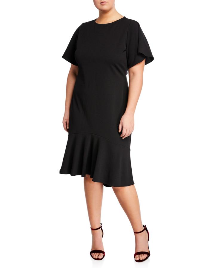Willow Flounce-hem Sheath Dress,