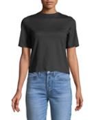Short-sleeve Twist-back Cotton Tee