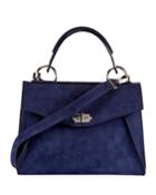 Hava Medium Top-handle Satchel Bag, Blue