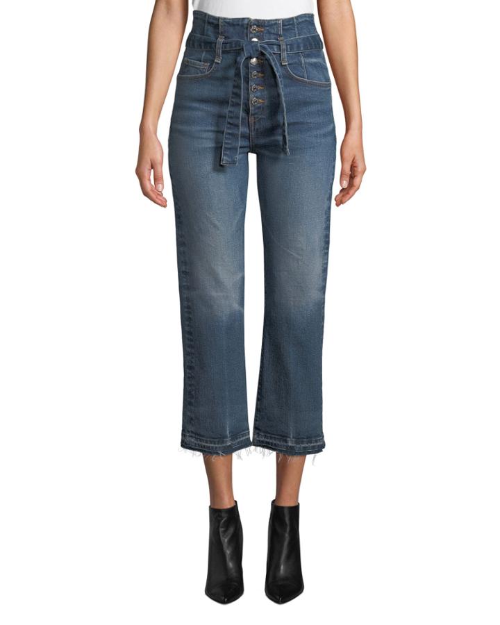 Marlene 12 Rise Corset Straight-leg Cropped Jeans