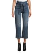 Marlene 12 Rise Corset Straight-leg Cropped Jeans