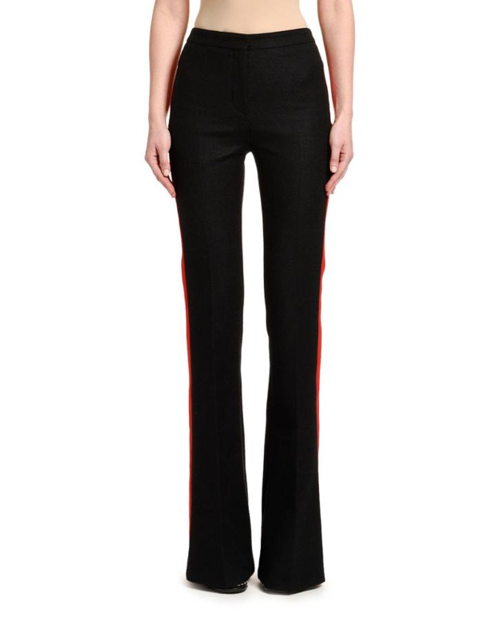 Oxbridge Flannel Tuxedo Flare Pants