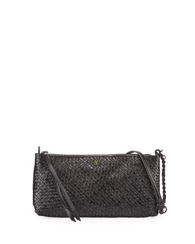 Demi Three-way Woven Leather Crossbody Bag
