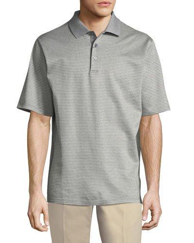 Houndstooth Cotton Polo