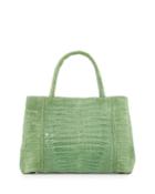 Nancy Gonzalez Small Sectional Crocodile Tote Bag, Olive (green), Women's