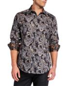 Men's Classic-fit Apax Paisley Long-sleeve Cotton