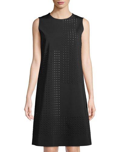 Elias Laser-cut A-line Dress