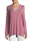 Cold-shoulder Peasant Tee