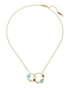 18k Rock Candy Double-circle Stone Necklace In Calabria