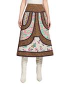 Paneled Tweed A-line