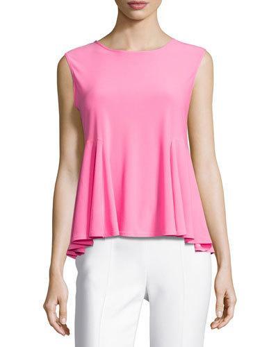 Swing-knit Sleeveless Top, Pink