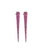 14k Electric Spike Earrings, Pink