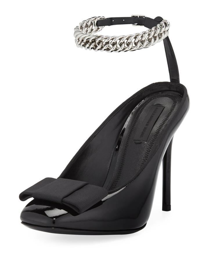 Tiri Patent Chain-strap Pump