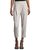 Wool-blend Slouchy Pull-on Pants